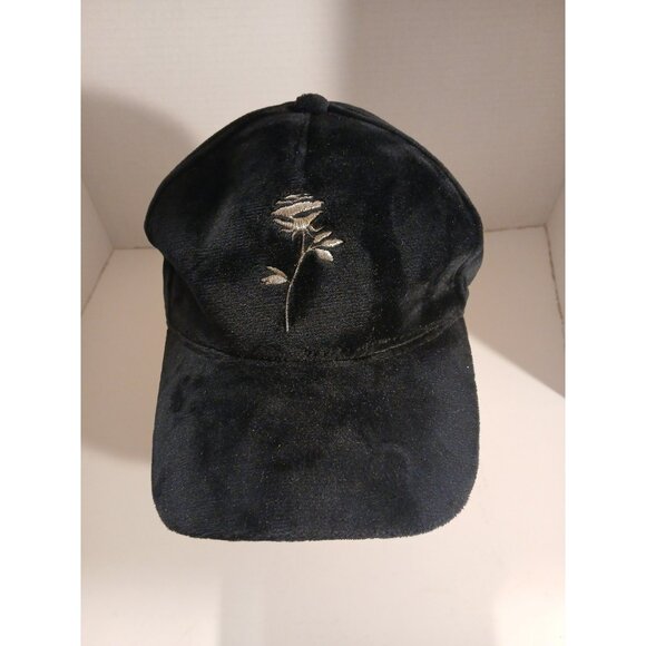 Disney Princess Velvet Flower Adjustable Hat Black H6 - Picture 1 of 9